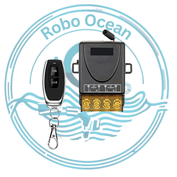 Roboocean 433Mhz 1527 2 Button On Off Rf Remote With 1 Channel Ac 80-220V Relay Receiver Transmitter