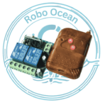 Roboocean Dc 12V 433MHz EV1527 2 Channel Rf Relay Receiver With 2 Button Brown RF Remote Control Switch AB Button Remote