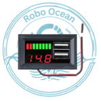 Roboocean Roboocean DC 12V Dual USB Voltmeter Battery Indicator LED Digital Display