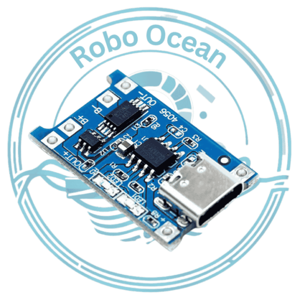 Roboocean TP4056 1A Type C Li-Ion Battery Charging Board With Current Protection
