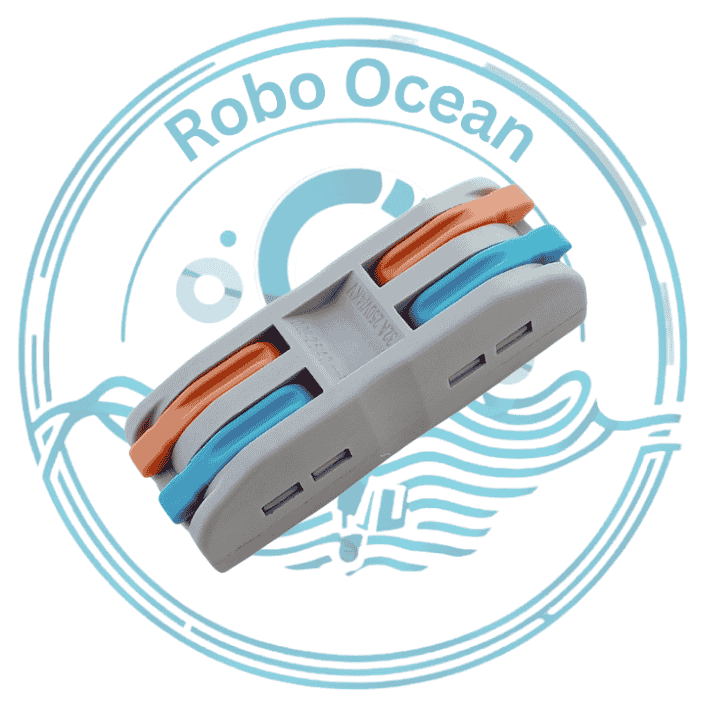 Robooecean PCT-222 4 Terminal 2 In 2 Out Quick Connector Lever Wire Connector