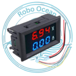 roboocean digital voltmeter 0-100v and ammeter 10a dual voltage current measurement led display module
