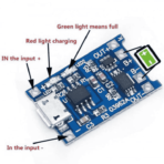 roboocean tp4056 1A micro usb li-Ion battery charging board