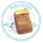Roboocean 4 button brown rf remote control 433mhz