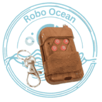 Roboocean 4 button brown wireless rf remote