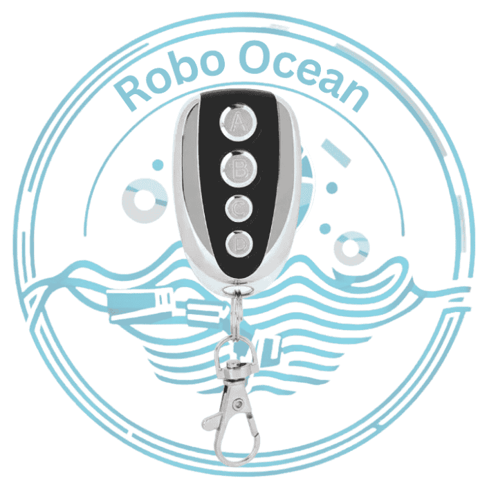 Roboocean EV1527 433Mhz 4 Button ABCD RF Remote Black and Silver Premium Wireless Rf Remote Control